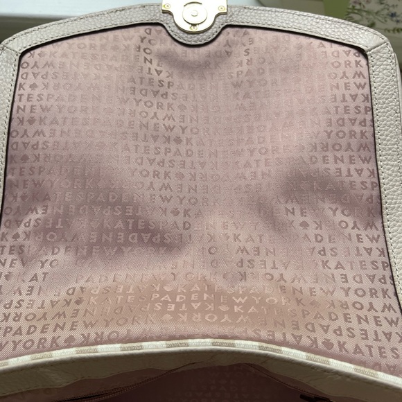 Kate Spade Handbag light Beige W/Beige Stripes Leather - Picture 11 of 16